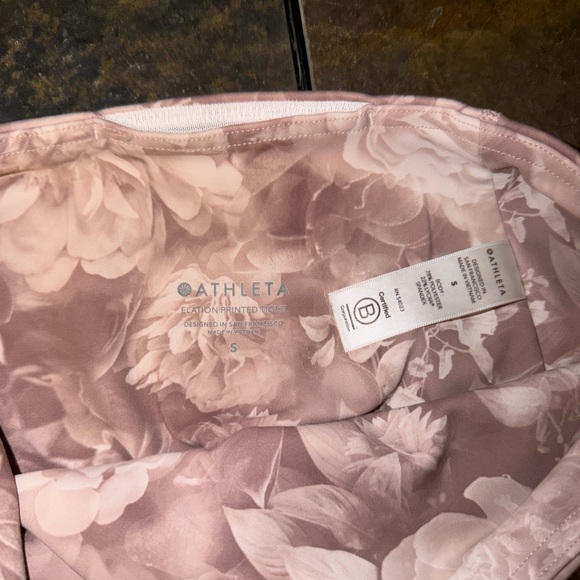 Athleta Floral Pink Leggings - Picture 2 of 2